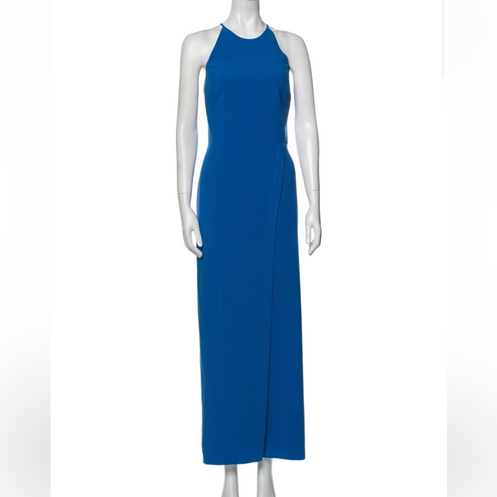 Halston Heritage Sleeveless Maxi Dress in Royal Blue